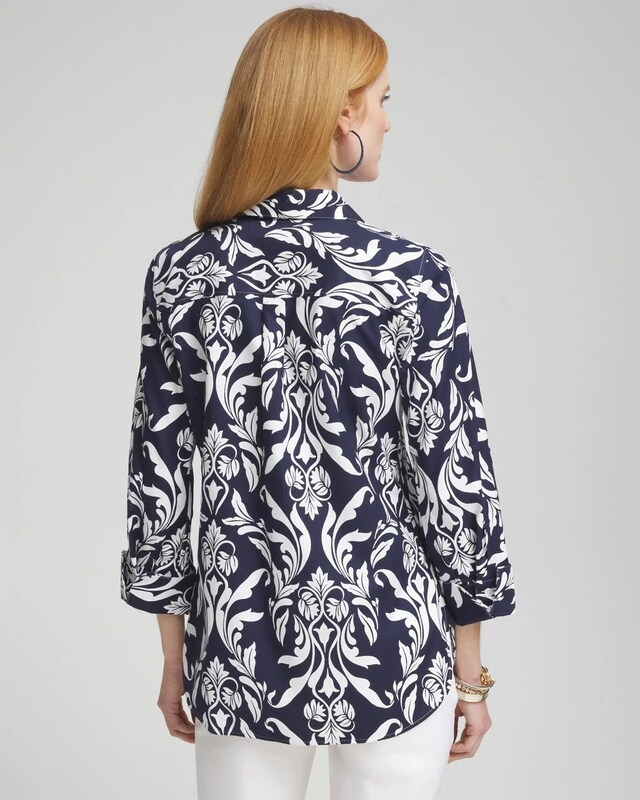 No Iron Stretch Swirl Shirt - image 3